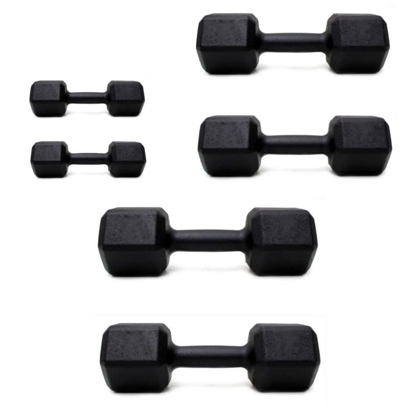 par de halter kit 2kg, 4kg e 6kg sextavado total 24kg malhe em casa aparelho de academia halteres de academia
