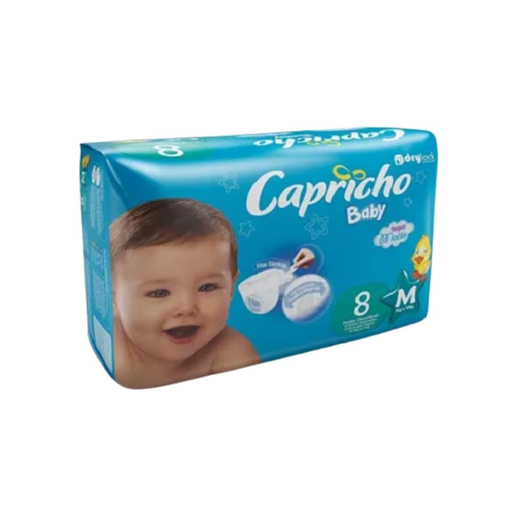 3 Pacotes fralda descartável Capricho baby pacote azul