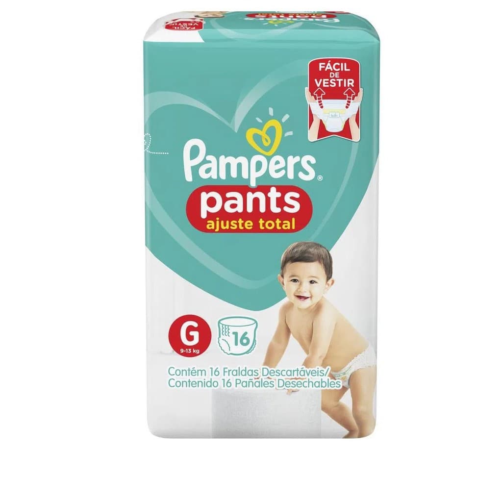Fraldas Pampers Ajuste Total Pants G 16