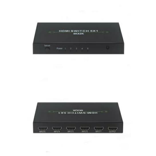 Switch hdmi 5porta 4k com fonte e controle Profissional