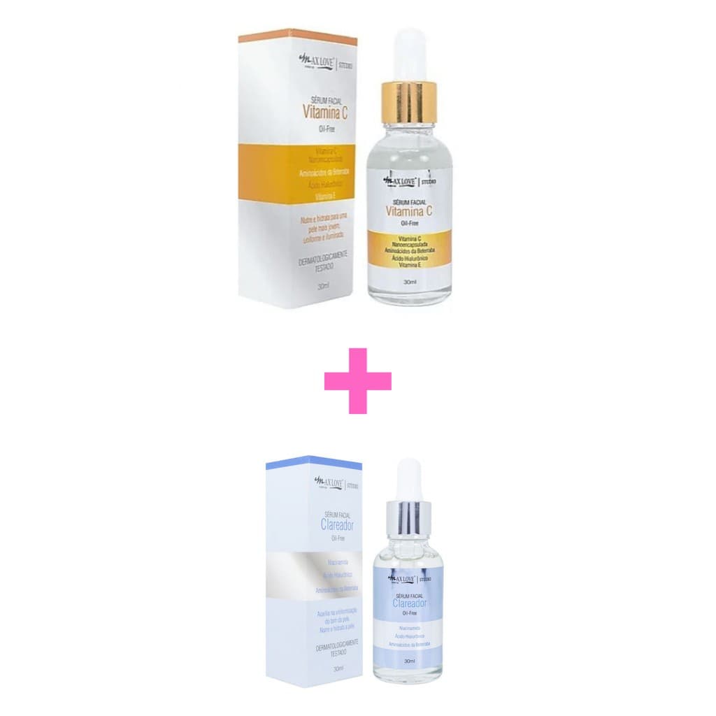 Kit Max Love Sérum Facial vitamina C + Sérum Clareador
