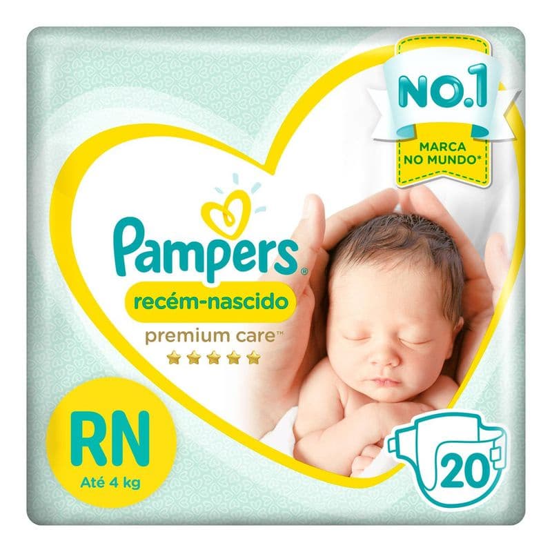 FR PAMPERS RECEM NASC RN 2 A 4,5kg 20UN