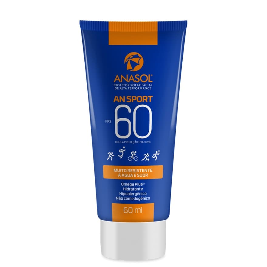 Protetor Solar Facial Anasol An Sport 60ml FPS 60