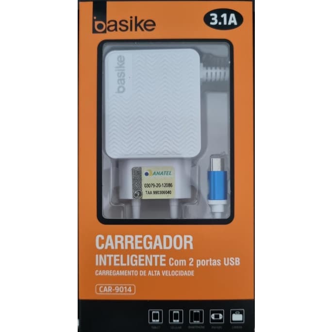 Carregador Basike .3.1 Carga Rápida Micro - Usb v8