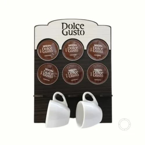 Suporte Porta Cápsulas E Xícaras Café Dolce Gusto Expresso Para Bancada Comporta 6 Cápsulas