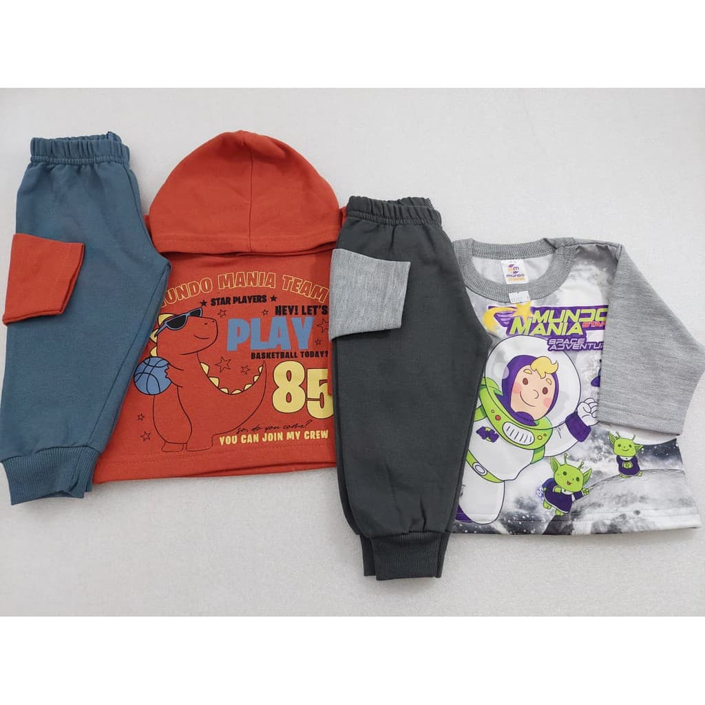 Conjunto de moletom Infantil Masculino Tamanho M - COMBO 2 CONJUNTOS