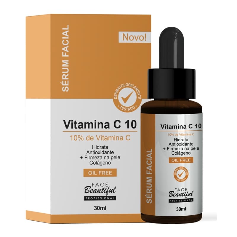 Sérum Facial Vitamina C 10 Oil Free Para Pele Face Beautiful 30ml