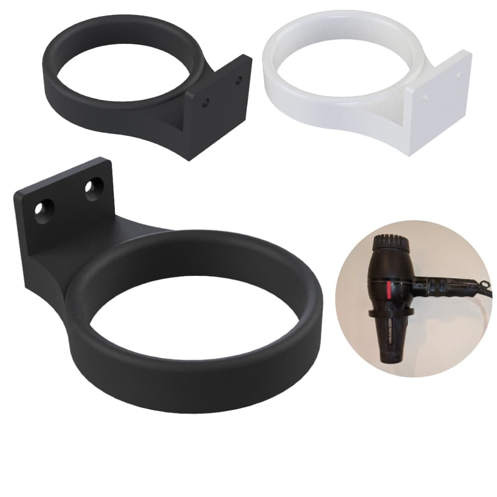 Suporte Secador De Cabelo Universal De Parede + Parafusos