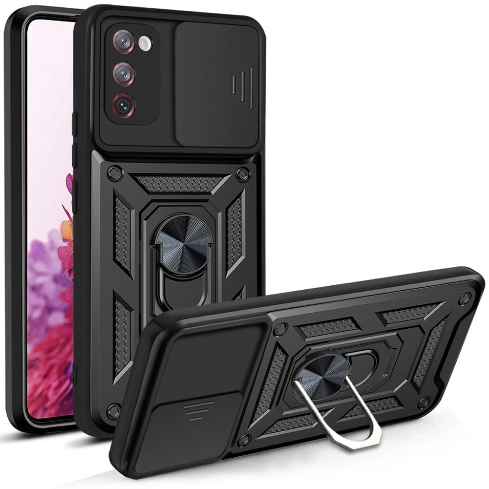 Capa De Celular Resistente Armor Anti-Impacto Com Função De Anel Para Samsung Galaxy S20 Plus/S20FE/Note 20 Ultra