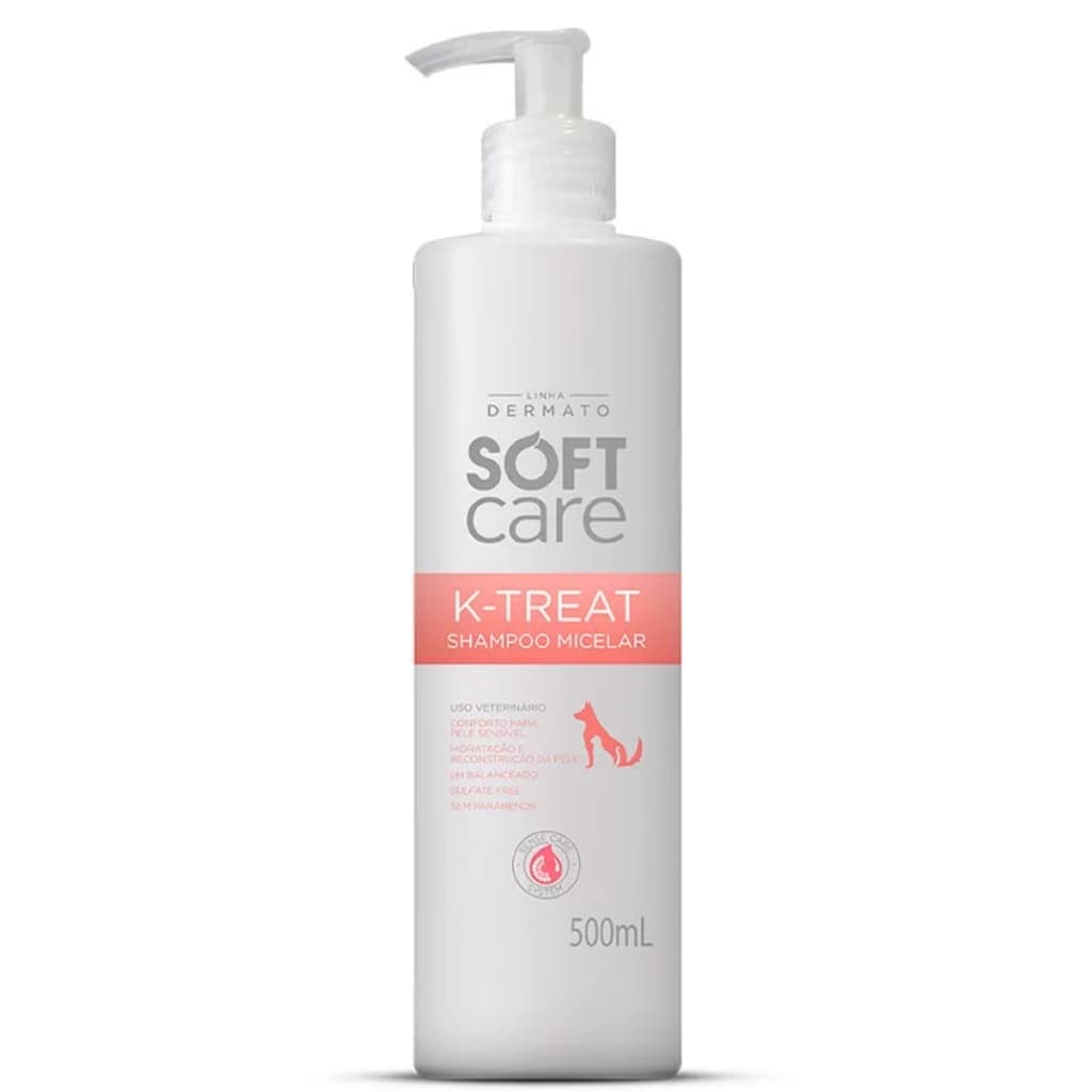 Shampoo Micelar Soft Care K-treat Para Cães E Gatos 500 Ml