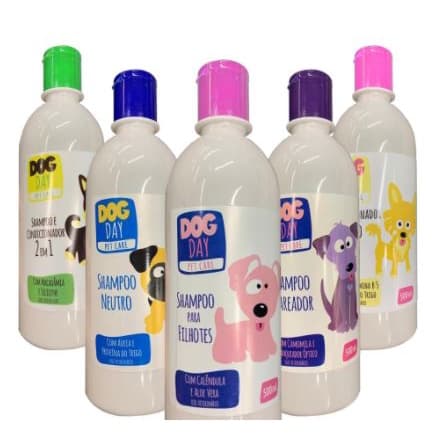 Shampoo e Condicionador Pet DOG DAY - 500 ml para Cães e GATOS