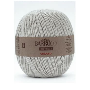 Kit 4 Barbante Cru Barroco Natural N°8 700g Circulo - 593 metros - Para Crochê, Tricô, Macramê, Amigurumi, Tear e Artesanato