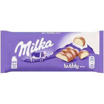 CHOCOLATES IMPORTADOS DA POLÔNIA - MILKA BUBBLY WHITE
