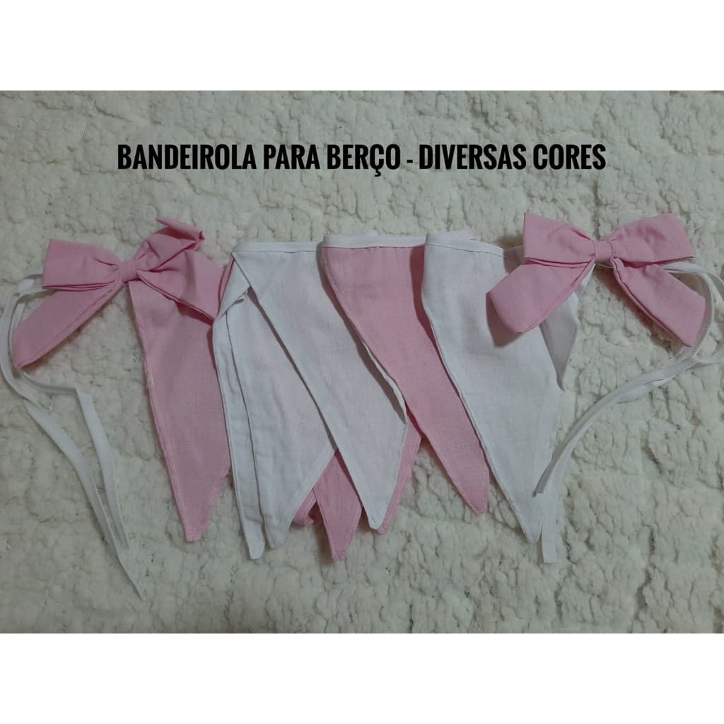 Varal de Bandeira Bandeirola para Berço Parede Bebê Menino Menina - Decoração Cama/Berço Montessoriano