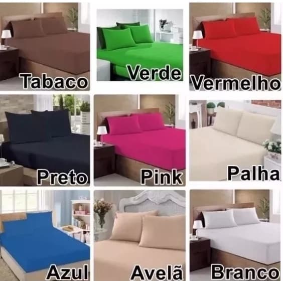 Jogo De Cama Lençol Casal Tamanho Padrão 03 Peças Liso Ou Estampas Variadas