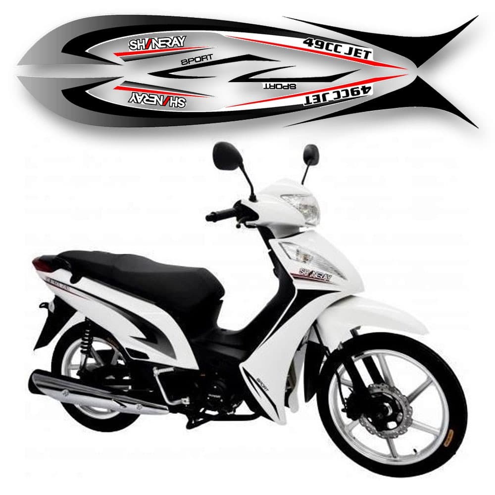 Adesivo Compatível  moto shineray jet 49cc completa  MOTO BRANCA