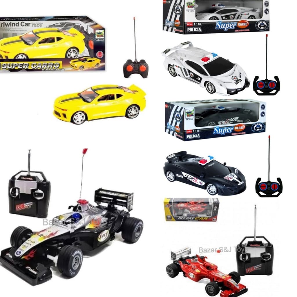 Carro Carrinho Controle Remoto Barato Modelo Sport Corrida Brinquedo Anda para Trás e Para Frente Carrinho Camaro Amarelo Brinquedo