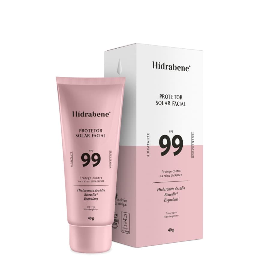 Protetor Solar Facial Hidrabene FPS 99 Toque Seco 40g