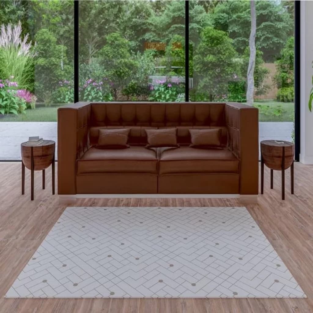 Tapete de Sala Emborrachado Porcelana 118x70 Base Antiderrapante