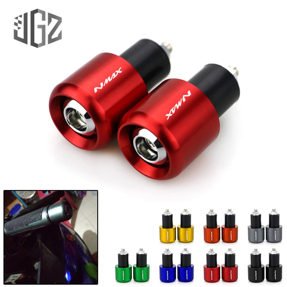 NMAX Motocicleta CNC Guiador Termina Grip Plug Balance Slider Crash 1 Par 7/8 " 22MM Universal Para 125 nmax155 V1 V2 20