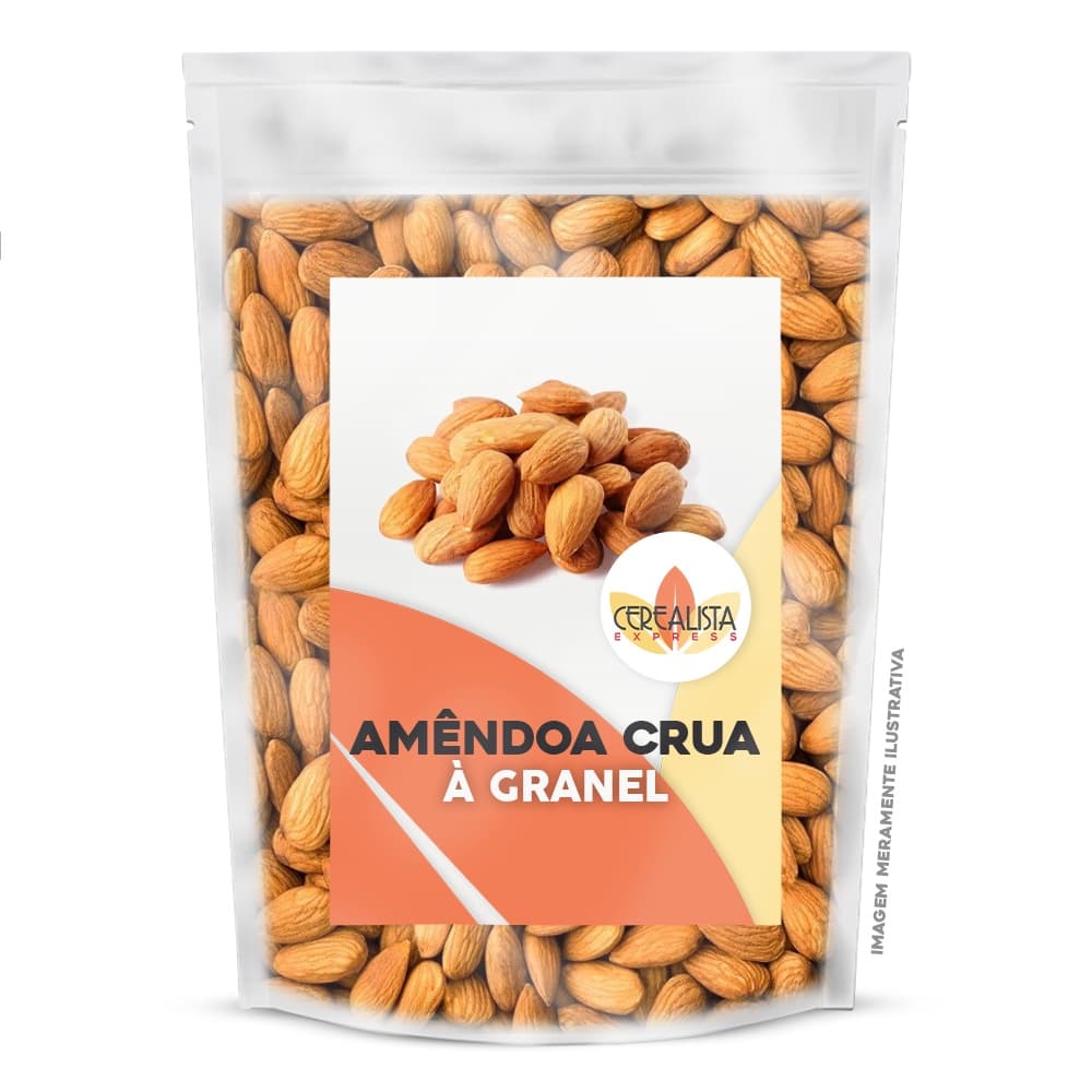 Amêndoa Crua Sem Casca a Granel Oleaginosa Natural Snack Saudável