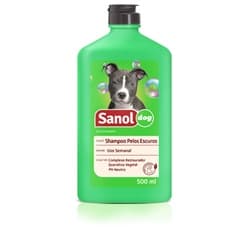 Shampoo cachorro pelos escuros - Shampoo para cães pelagem escura Sanol Dog 500ml
