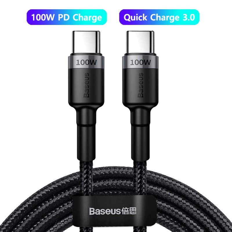 Cabo Baseus de Carregamento Rápido 100w Tipo C