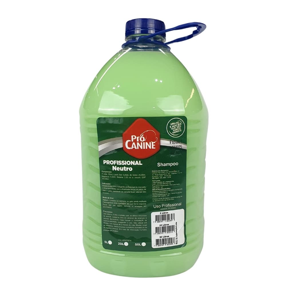Shampoo para Cachorro Pet Shop PróCanine Neutro 5 Litros