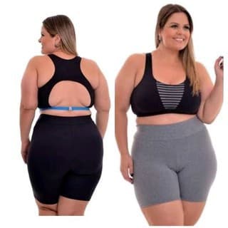 Shorts Legging Bermuda feminina (tamanho 36 ao 54) ciclista Fitness. Shorts feminino academia cintura alta. Shortinho feminino Plus Size.