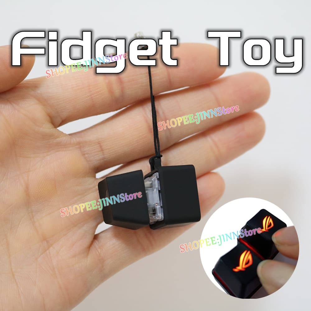 Swtich Fidget Toys - Teclado mecânico ROG clicker de botão de dedo brinquedos chaveiro aliviar o tédio brinquedo sensorial autismo brinquedo antiestresse