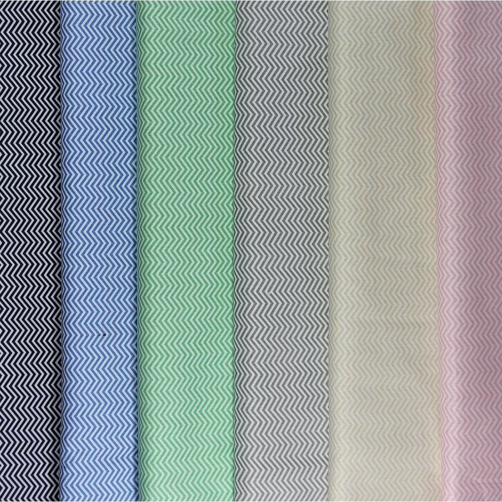 Tecido Tricoline Chevron - 100% algodão - 25cm x 1.50m - Patchwork / Decoupage
