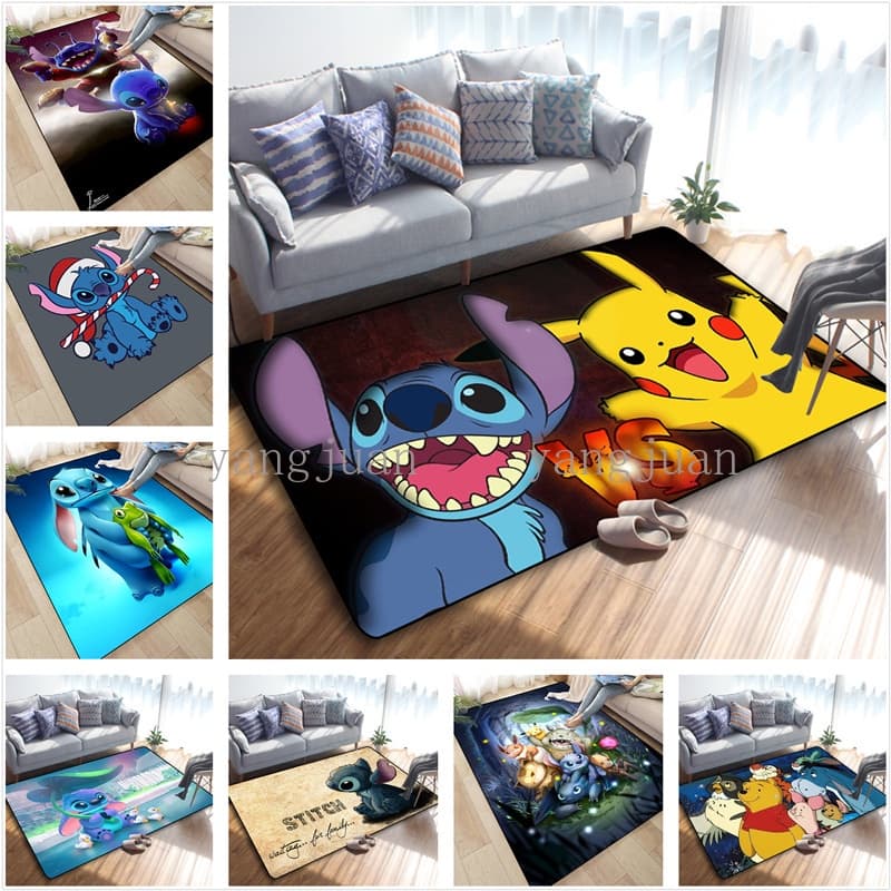 Tapete personalizado da Disney para sala de estar Star Treasure Anime antiderrapante para quarto de menino Tapete de cab