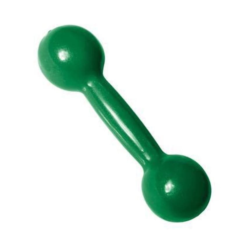 Halter Peso Bola Emborrachado de 3Kgs Verde Musculação Academia