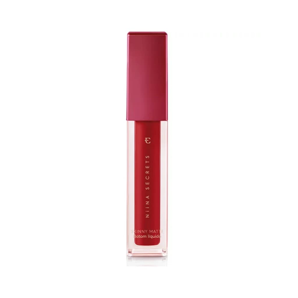 Batom Líquido Niina Secrets Skinny Matte Vermelho Hibisco 5ml - Eudora