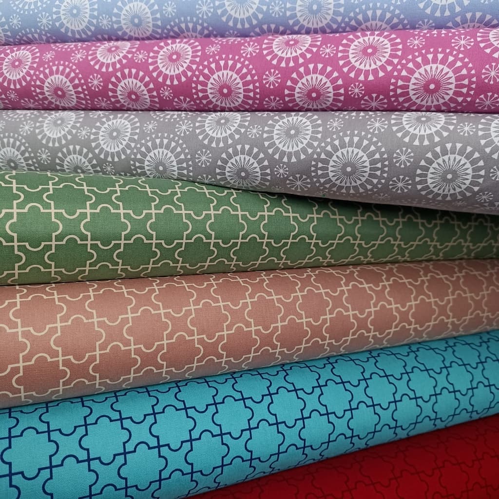 Tecido Tricoline 100% Algodão 25cm x 1,50m Estampas Geométricas | Artesanato | Patchwork