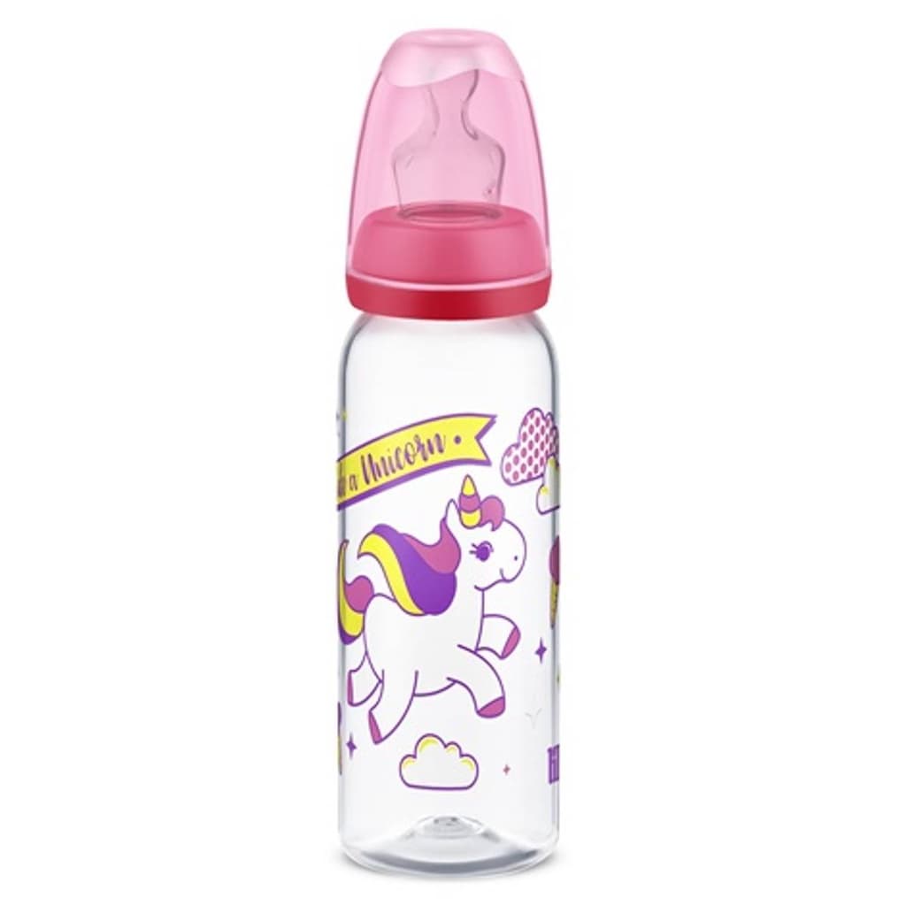 Mamadeira Magia Bico de Silicone 240ml 6m+ Rosa – Lillo