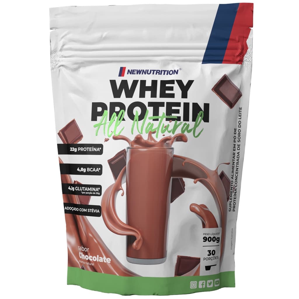 Whey Protein New 900g Chocolate All Natural