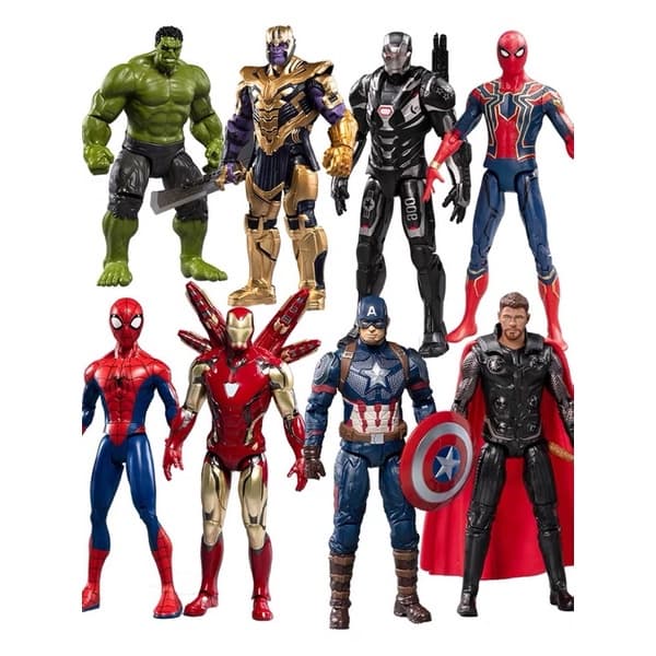 Bonecos Vingadores Heróis Aventureiros Articulados - Homem Aranha | Hulk | Super Homem | Batman | Capitão America | H. F