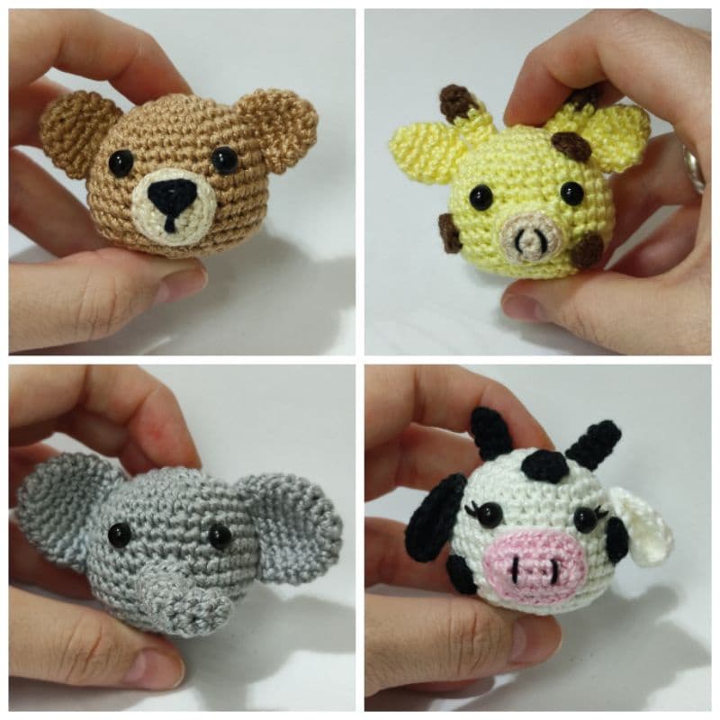 Kit Chaveiro safari amigurumi de crochê
