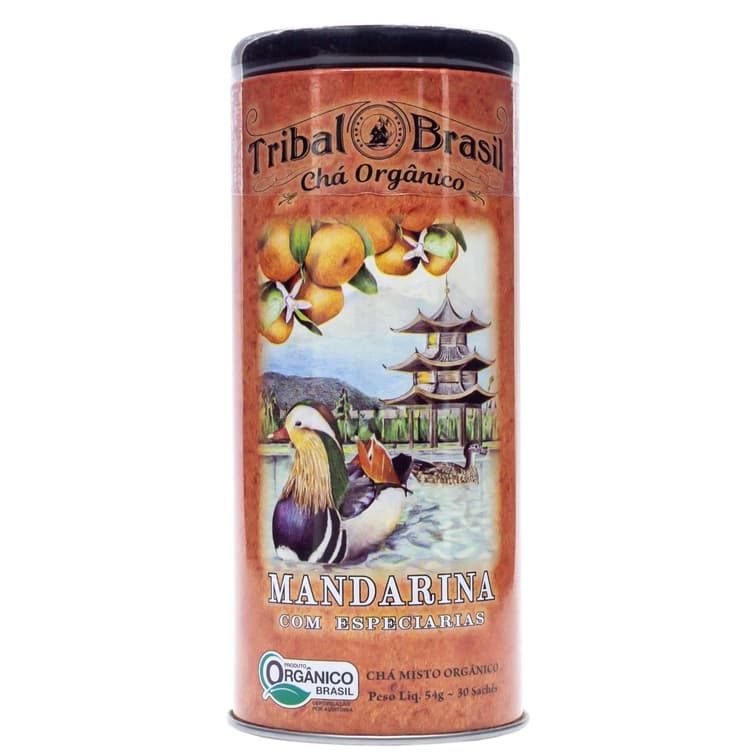 Chá Mandarina Com Especiarias Orgânica Lata C/ 30 Sachês De 1,8G Tribal Brasil