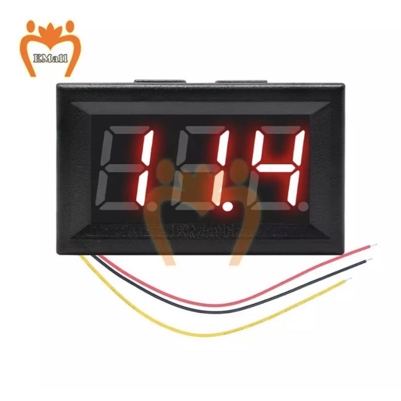 Display Voltímetro DC 4.5-30V Led Digital Medidor de Tensão Digital de 3 fios 0.56 Polegadas