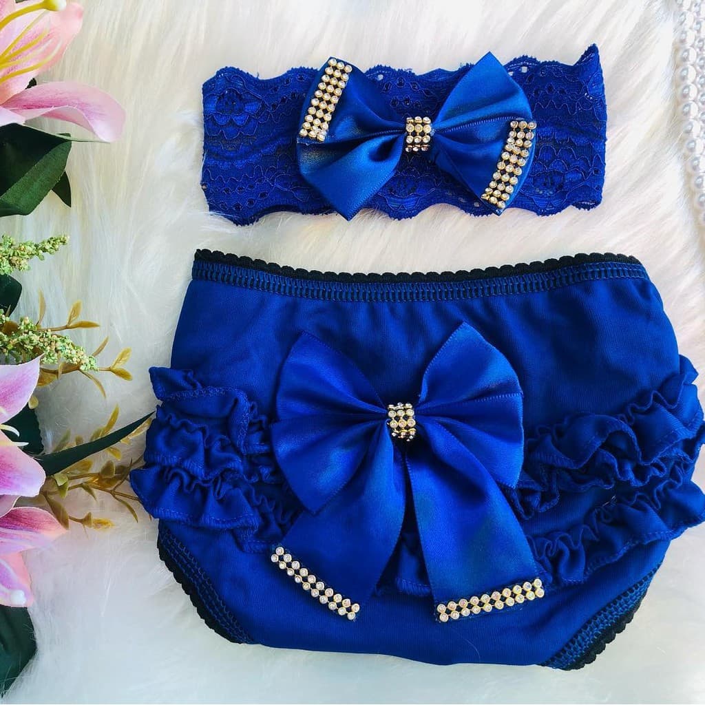calcinha bunda rica mais faixa de renda azul tapa fraldas calcinha infantil bebe