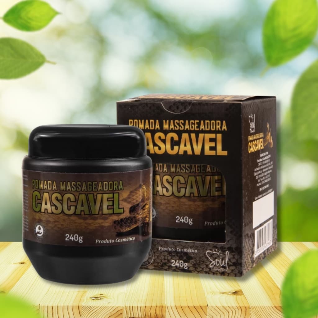 Kit com 3 Pomadas Massageadora Cascavel 240g Soul Cosméticos