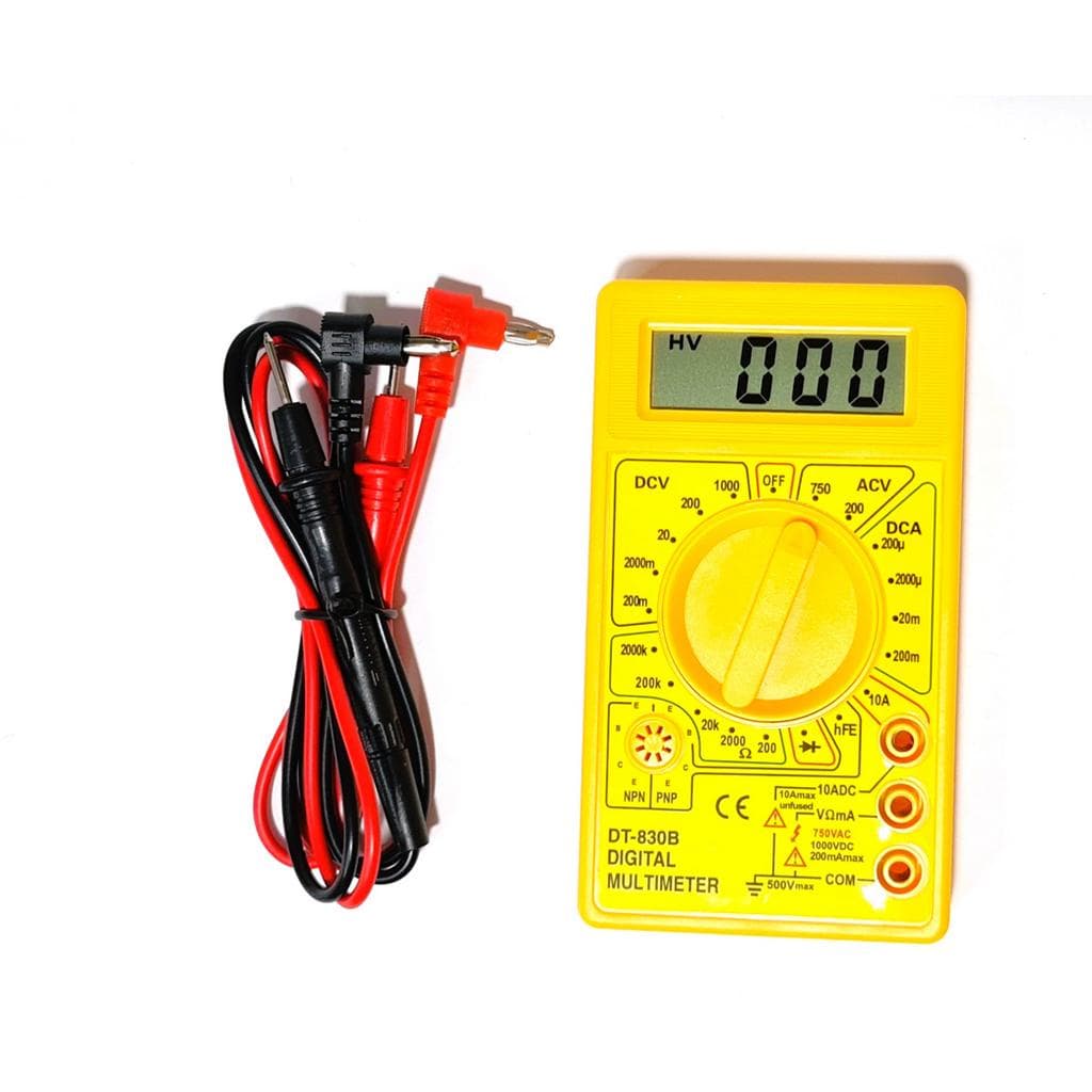 MULTIMETRO DIGITAL  COM CABO PONTA DE TESTE + BATERIA INCLUSA