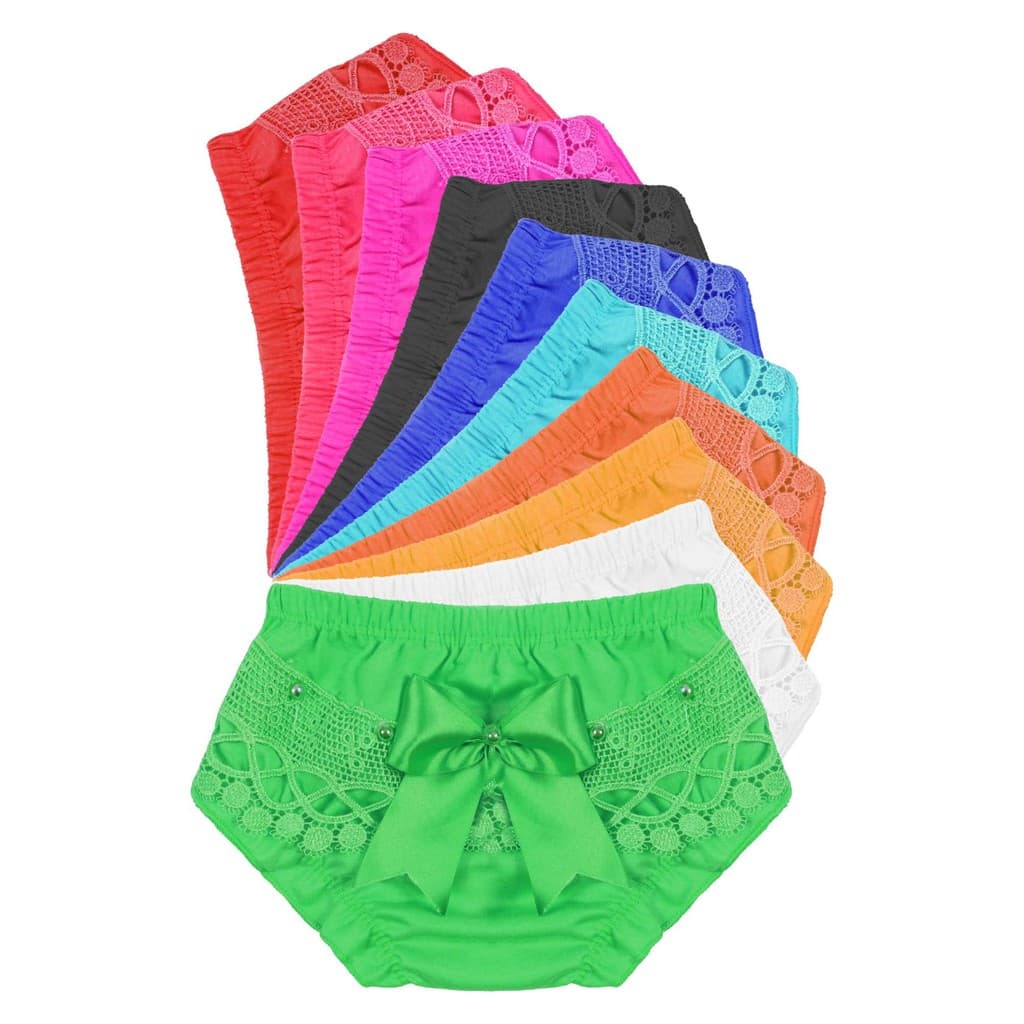 Calcinha Cobre Fralda Infantil Bunda Rica Renda Confortável Perfeito Dia a dia Básico