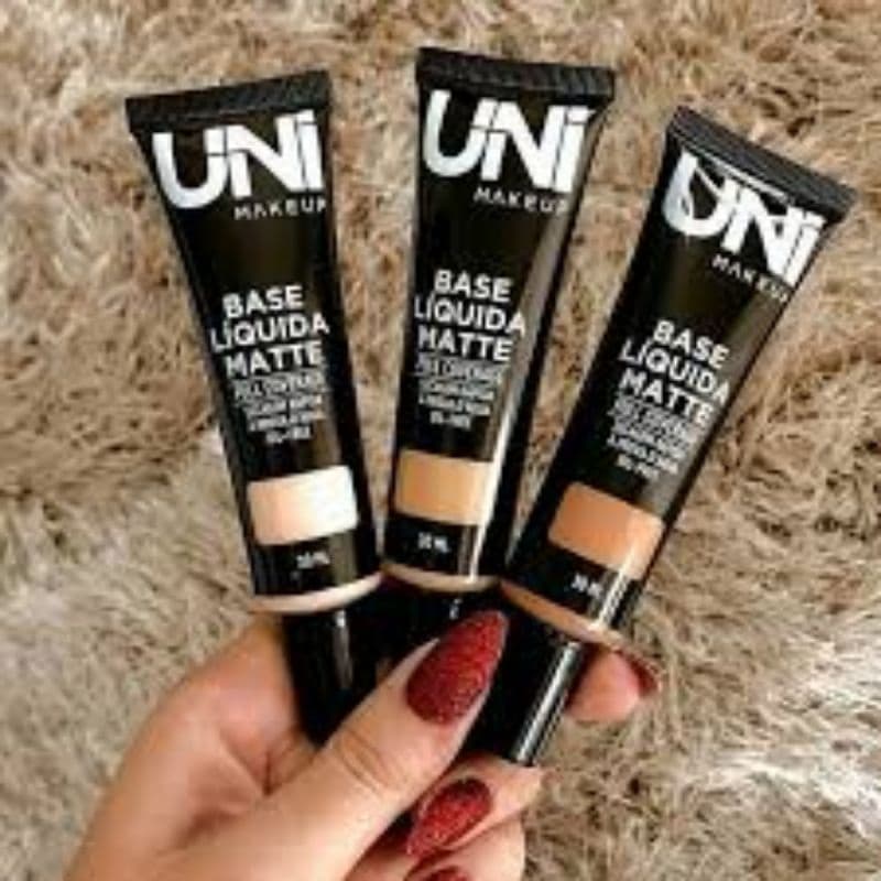 Base Liquida Matte Alta Media Cobertura Pele Perfeita Não Trasferi Uni Makeup Aprova de Água Oil-Free