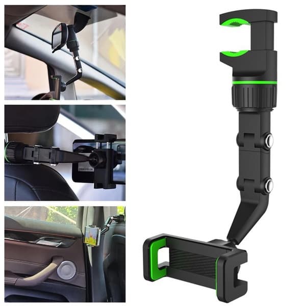1 Pacote 960 ° Suporte Do Telefone Espelho Retrovisor Carro Para 4.0-6.1 Polegada Gps De Navegação Ajustável
