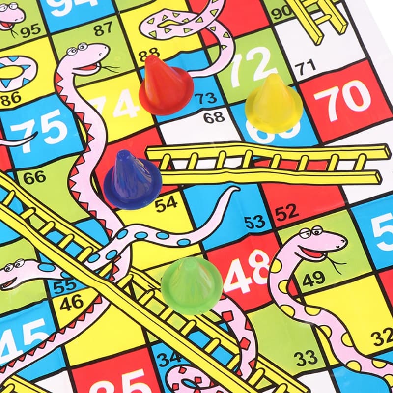 TO Jogo De Tabuleiro Portátil Engraçado Jogos De Festa Em Família Brinquedos Educativos Crianças Cobra Escada Plástico D