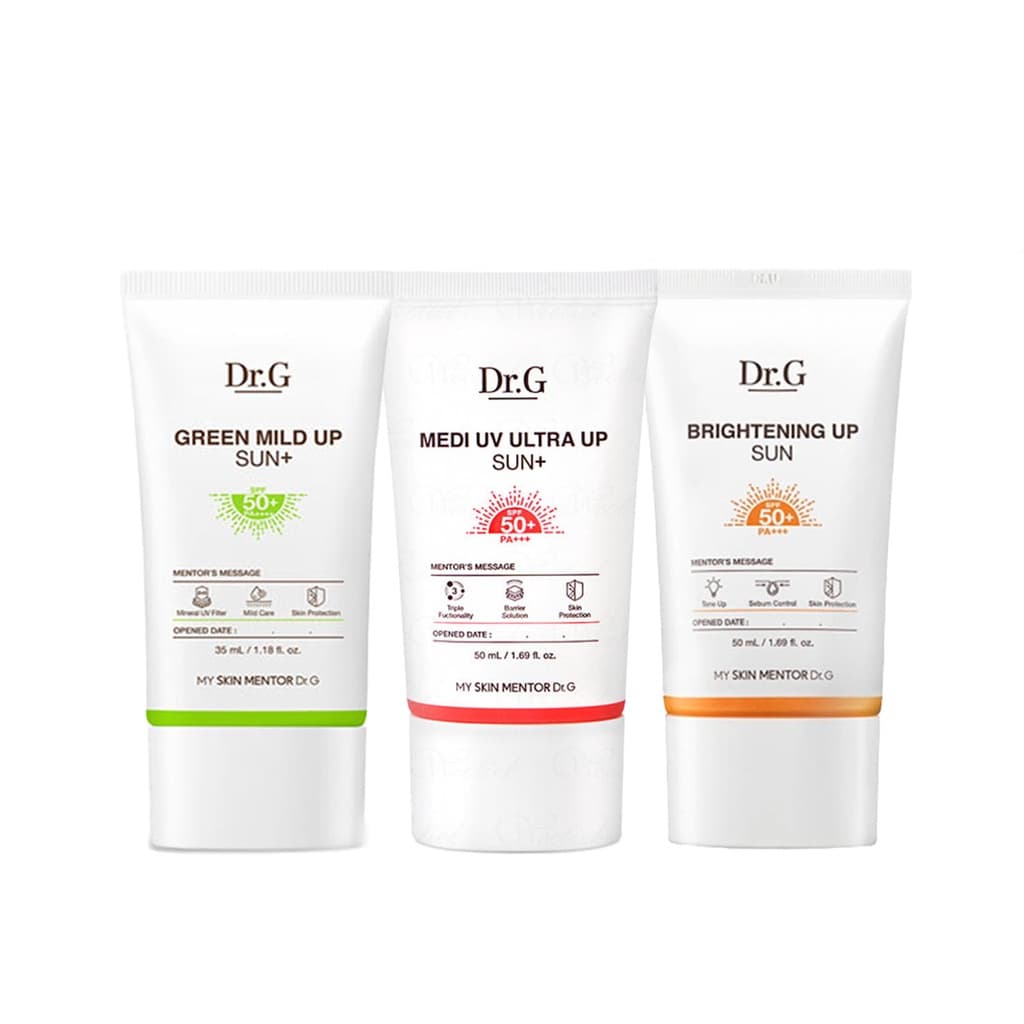 dr.g sun plus protetor solar (Green Mild Up/Brightening Up/Medi UV Ultra Up) 50ml