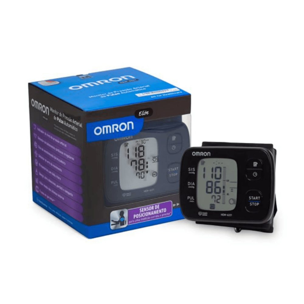 Aparelho Medidor de Pressão Arterial de Pulso Omron HEM-6232T com Bluetooth CONNECT
